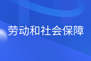 劳动和社会保障